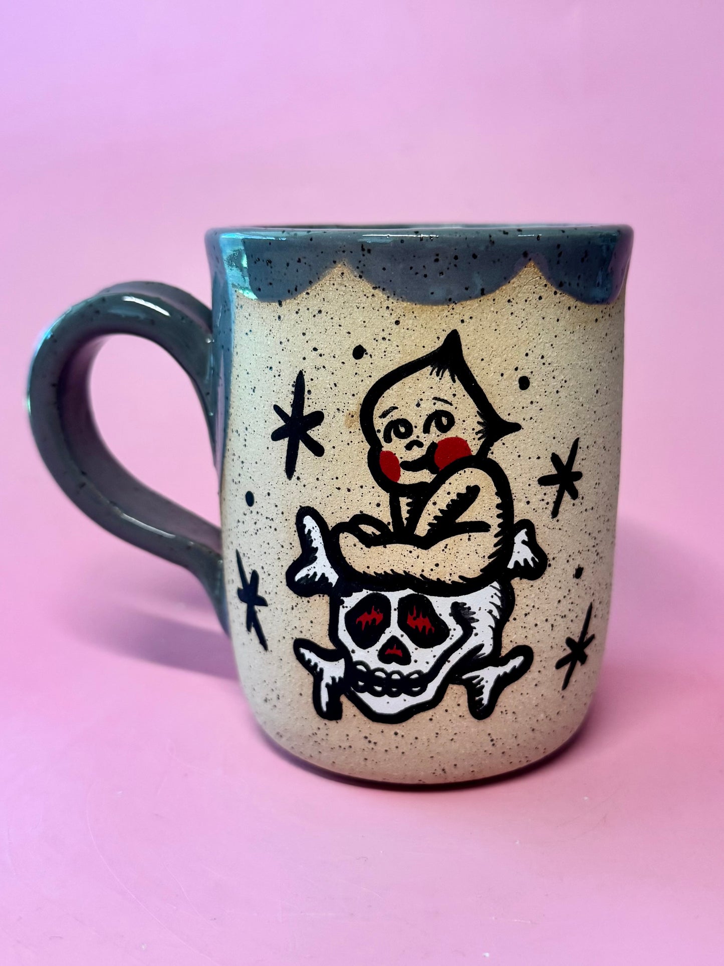 Kewpie/Skull Mug