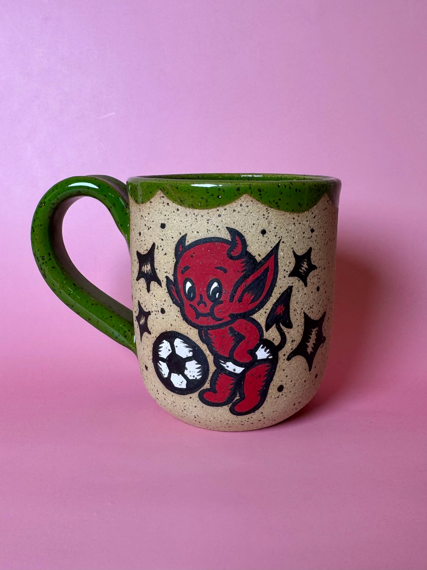 Hot Stuff Futbol Mug
