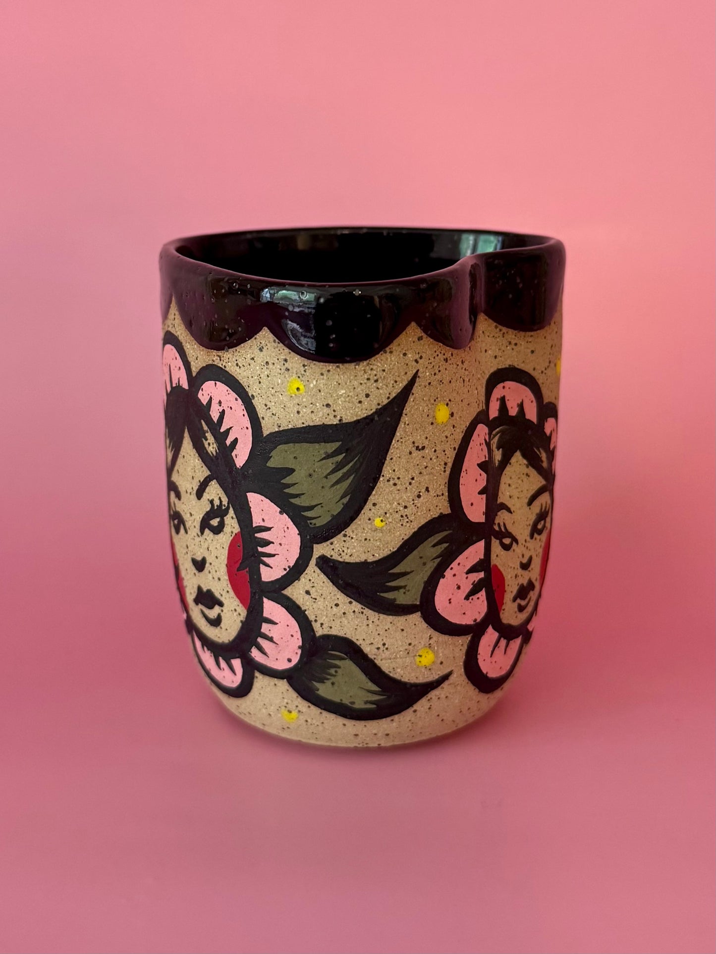 Flower Heart-Shaped Cup