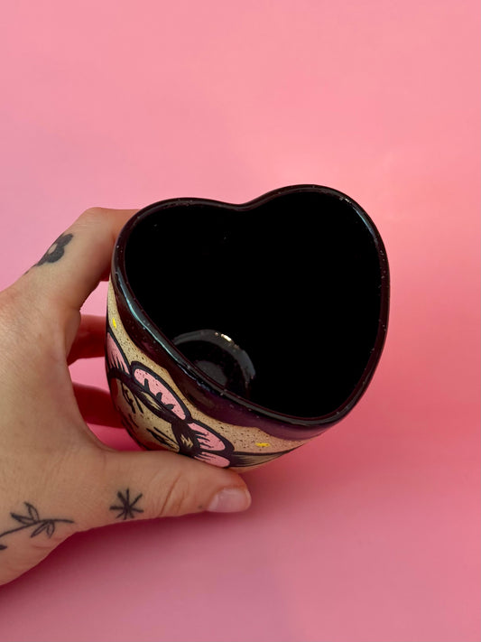 Flower Heart-Shaped Cup