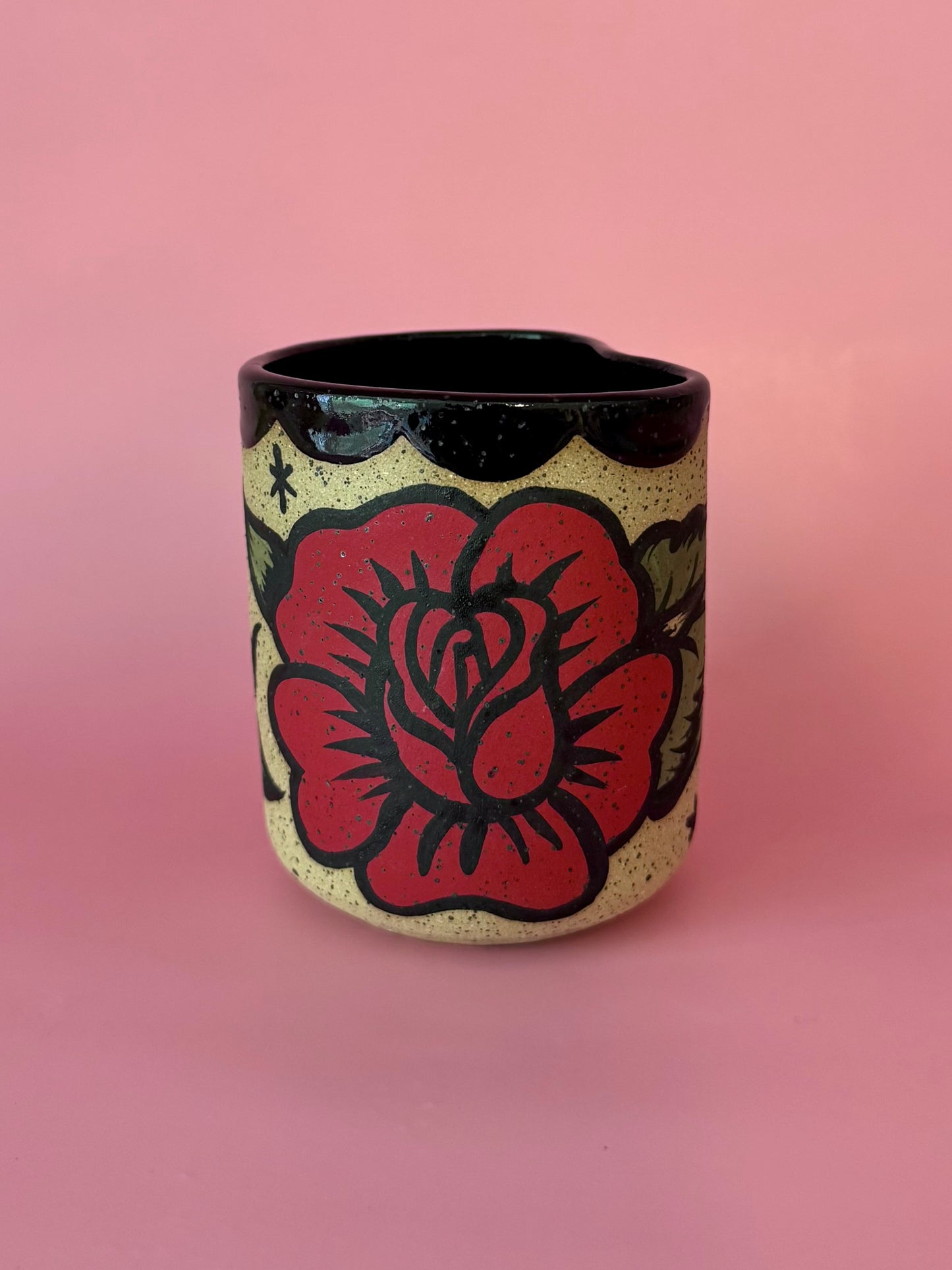 Rose Heart-Shaped Cup