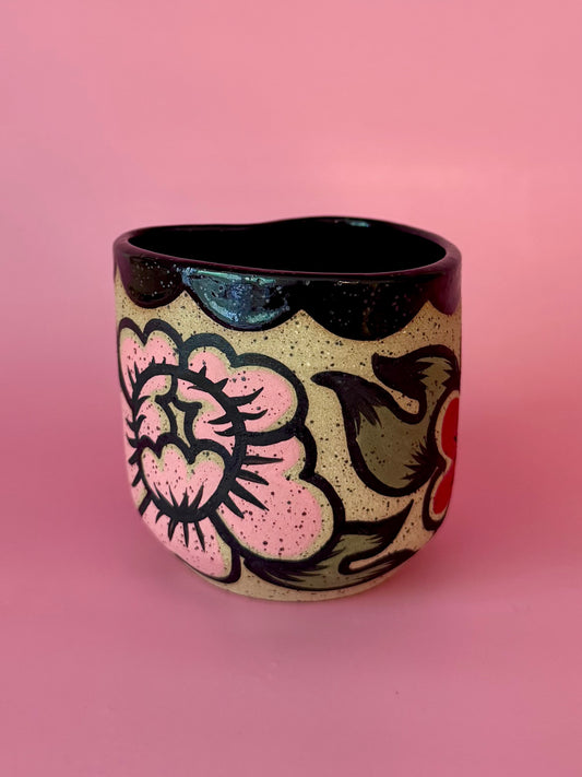 Peony Heart-Shaped Cup