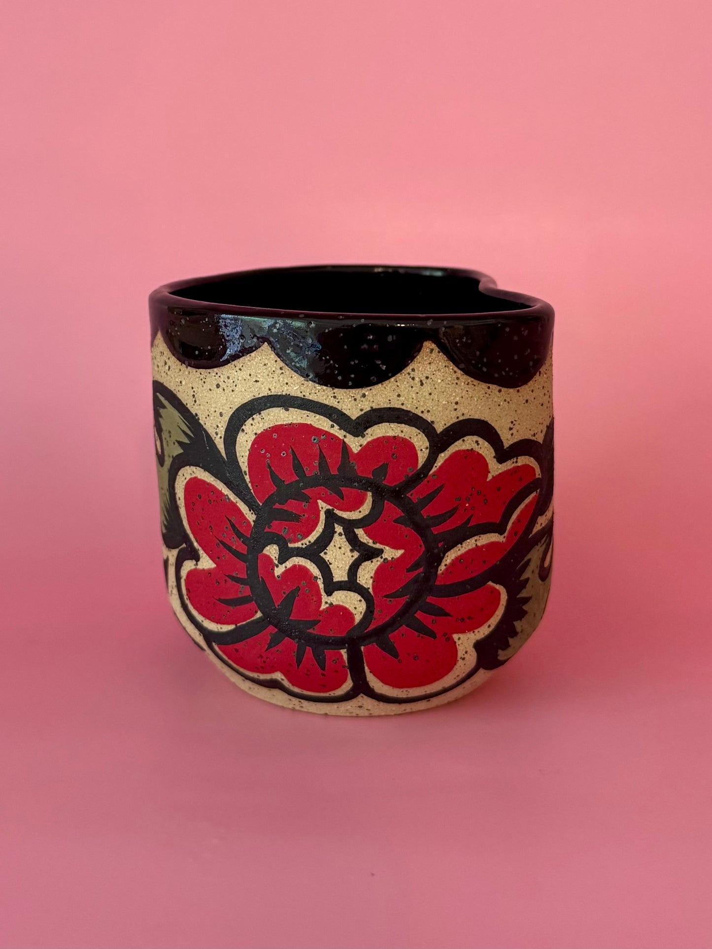 Peony Heart-Shaped Cup