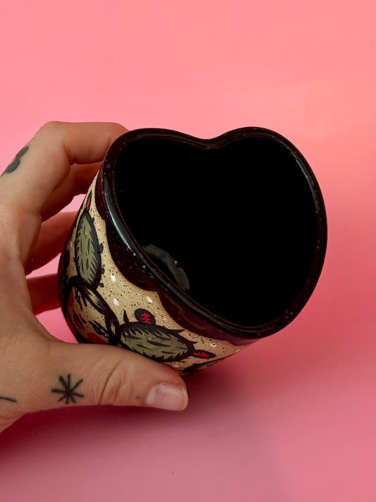 Nopales Heart-Shaped Cup