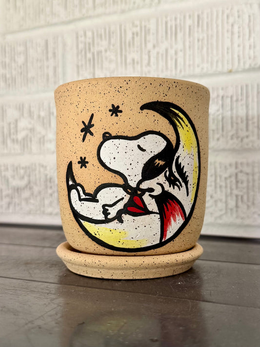 Snoopy Moon Planter